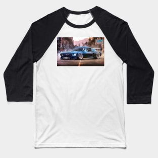 OldSchool mustang stanced artwork, widebody design by ASAKDESIGNS. checkout my store for more creative works Baseball T-Shirt